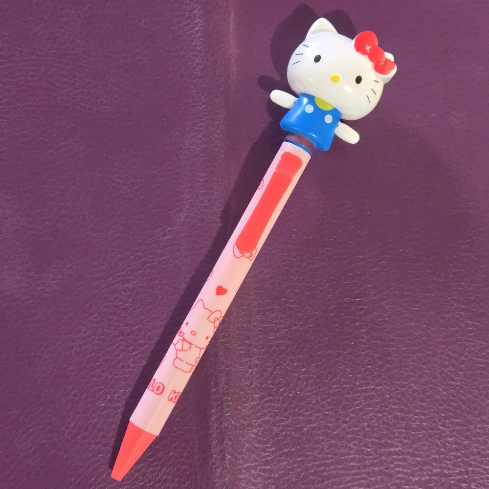 Waving Hello Kitty Pink and Blue Pen